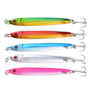 5Pcs/Set 100mm 40g Metal Jig Fishing Lure 3D Eyes Lead Fish Isca Artificial Fishing Hard Baits