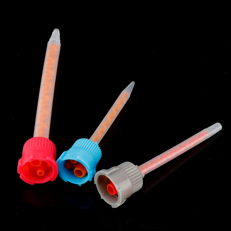 50ml 10:1 AB Glue Tube Dual Glue Cartridge Pointed Flat Screw Head Mixing Tube for Industrial Glue Applicator