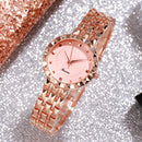Deffrun Full Steel Case Casual Style Women Wrist Watch Clock Quartz Watches