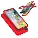 Bakeey 360 Full Body Front & Back Silicone Protective Case With Tempered Glass Film For iPhone X