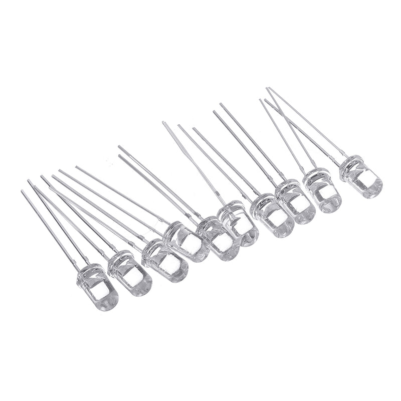 300pcs 5mm LED Diode 5 mm Assorted Kit Clear Warm White Green Red Blue UV Yellow Orange Pink F5 DIP DIY Light Emitting Diode Set