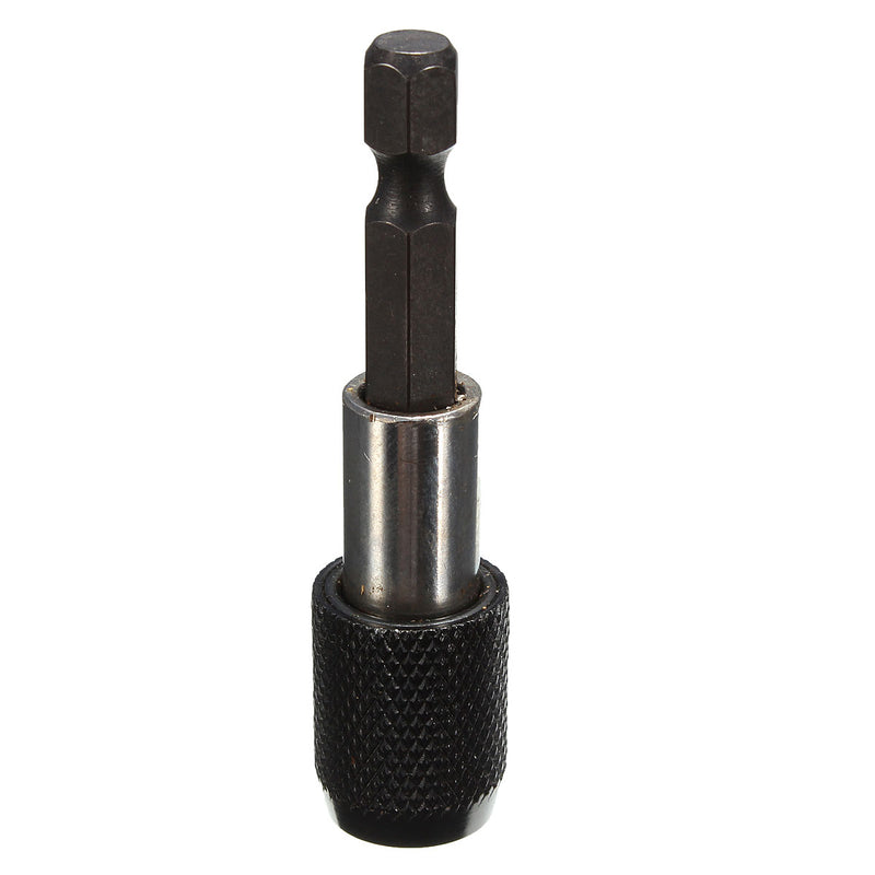 1PC Black 1/4" Hex Shank 60mm Quick Release Magnetic Screwdriver Bit Holder