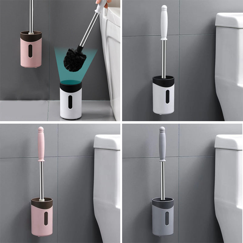 Bathroom Pendants Long Handle Cleaning Brushes Wall Hanging Toilet Brush Holder Set
