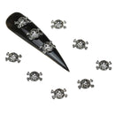 3D Cool Skull Nail Art Decoration Halloween Lady Girls Metal 10Pcs Alloy