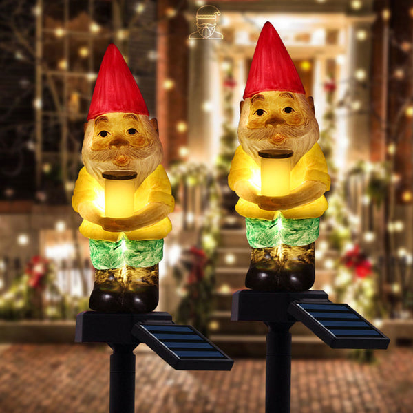 Santa Claus Solar Lawn Lamp Garden Pathway Decorations Light Waterproof Solar Light