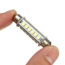 2pcs 44mm 2.6W 2835 24SMD White Festoon LED Interior Dome Light License Plate Bulb