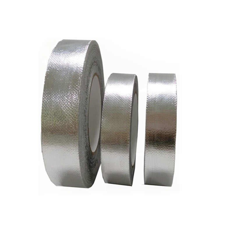 50M 2" Fiberglass Aluminium Foil Tape Self Adhesive Reinforced Heat Shield
