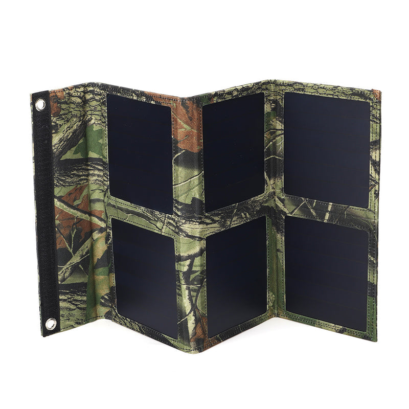 25W 5V Foldable Solar Panel Charger Solar Power Bank Dual USB Camouflage Backpack Camping Hiking for Huawei iPhone Samsung