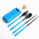 Xmund XD-LG2 3 Pcs ABS Fork Spoon Chopstick Folding Tableware Camping Picnic Travel Portable Chinese Dinnerware Sets