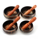 4 Sizes Buddhism Copper Tibetan Singing Bowl Set For Meditation/ Prayer / Yoga/ Music