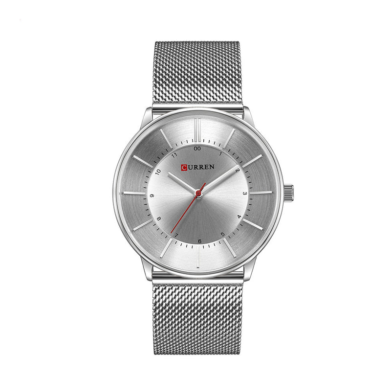 CURREN 8303 Ultra Thin Casual Style Men Wrist Watch Mesh Steel Band Quartz Watches