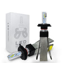 Roadsun 2pcs 12V/24V T8 LED Bulb H1/H4/H7/H11/9005/9006 White Headlights 60W 6000Lm COB Headlamp Auto Fog Light Lamp Bulb