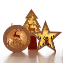 LED Light Christmas Decorations Wooden Desk Ornaments