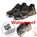 TENGOO Safety Shoes Labor Insurance Shoes Steel Toe Waterproof Anti-Smashing Non-Slip Outdoor Hiking Work Shoes