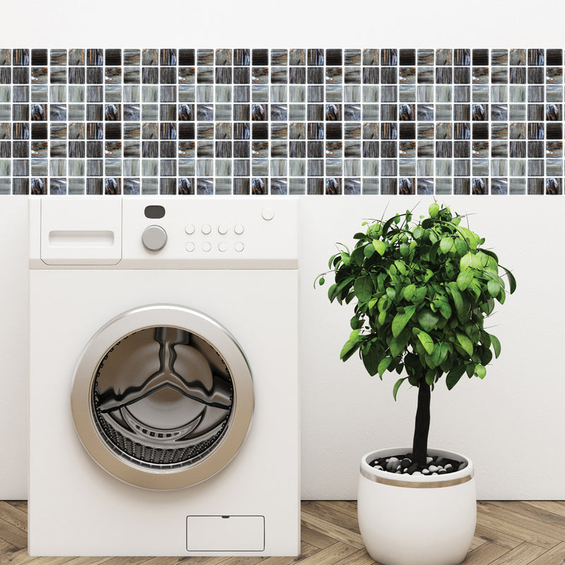 20x20cm 6Pcs Creative Tile Paste Wall Sticker Kitchen Bathroom Floor Decoration