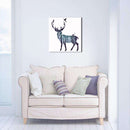 Miico Hand Painted Oil Paintings Simple Style-A Side Face Deer Wall Art For Home Decoration Painting