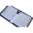120 Holes PU Pencil Case Large Capacity Simple Solid Color for Girls Boys Pen Bag