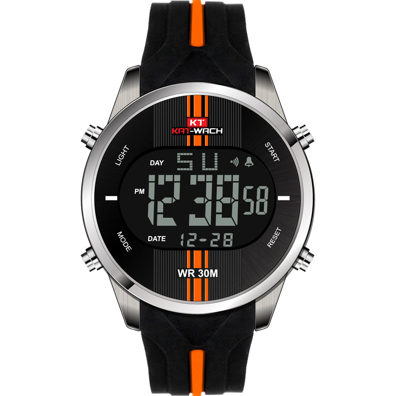 KAT-WACH KT716 Digital Watch Fashion Silicone Stopwatch Waterproof Watch Alarm Outdoor Sport Watch