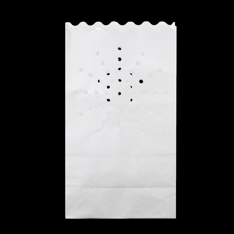 20Pcs White Night Paper Tealight Candle Bag Lantern Holder Party Wedding Decorations