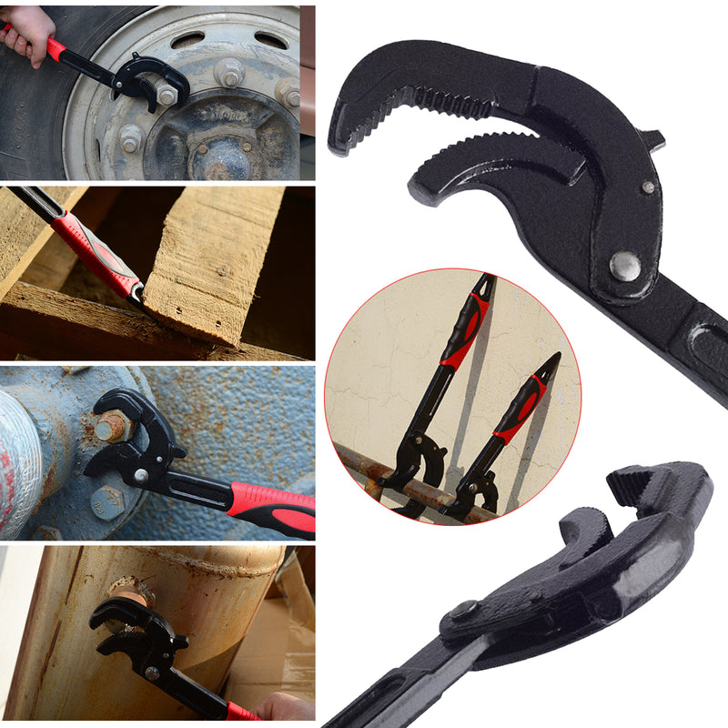 High Carbon Steel Adjustable Auto Lock Wrench Spanner Repair Kit Hand Tools 14-60mm Muti-Function Mechanic Tool