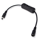 5PCS LUSTREON 30CM 5.5X2.1mm DC Power Supply  Connector Switch Cable for 5050 3528 LED Strip Light