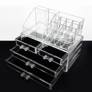 Large Capacity Transparent Acrylic Desktop Makeup Cosmetics Storage Box Jewelry Organizer Acrylic Display Box Storage with Drawers