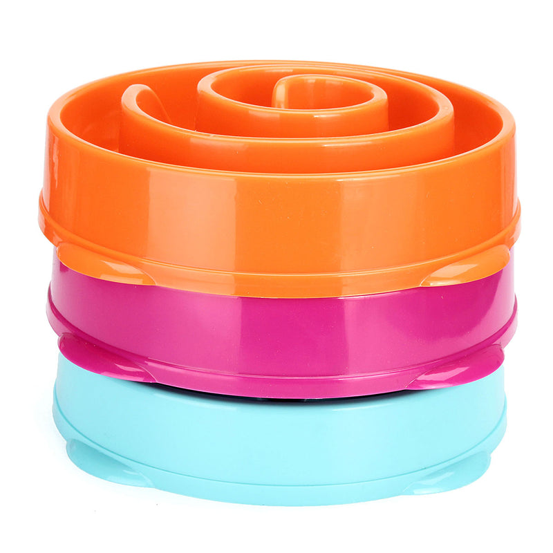 Dog Slow Food Bowl Down Eating Feeder Dish Pet Dog Cat Feeding Anti Slip Gulp