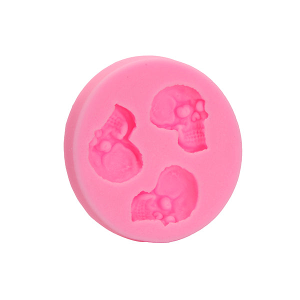 Skull Head Fondant Silicone Mould Skeleton Chocolate Mold Cake Decoration Tool