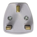 Universal US/EU To UK AC Power Adapter Travel Converter Adapter 3 Pins 110V-240V White