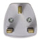 Universal US/EU To UK AC Power Adapter Travel Converter Adapter 3 Pins 110V-240V White