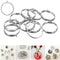 10Pcs 25mm Silver Pendant Trays Bezel Cabochon Setting Jewelry Blank Round Pendant
