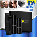 Men Oil Beard Mustache Growth Essential Oil Liquid + Beard Roller + Comb