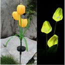 2V Solar Power Mult Tulip Flower Garden Stake Landscape Lamp Outdoor Yard LED Light for Home
