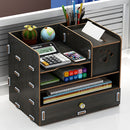 32.5x22.5x26cm Pencil Pen Holder Storage Box Rack Desk Stationery Density Plate Desktop Organizer