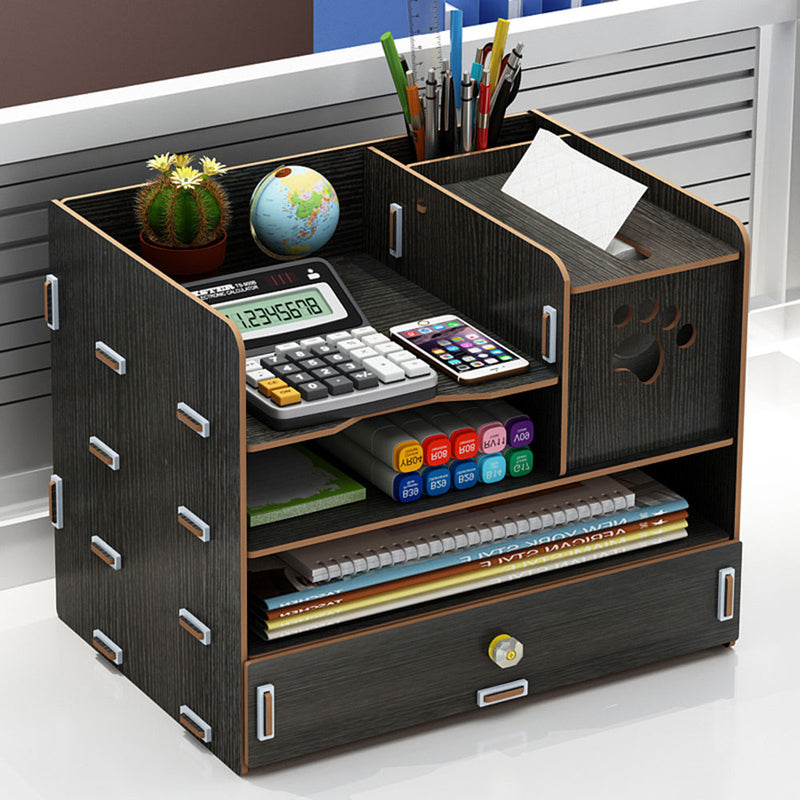 32.5x22.5x26cm Pencil Pen Holder Storage Box Rack Desk Stationery Density Plate Desktop Organizer