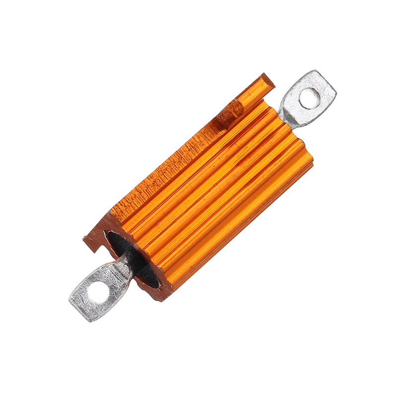 20pcs RX24 10W 20R 20RJ Metal Aluminum Case High Power Resistor Golden Metal Shell Case Heatsink Resistance Resistor