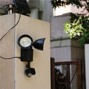 22 LED Solar Powered Double Head Motion Sensor White Light Wall Lamp Outdoor Security Flood Light