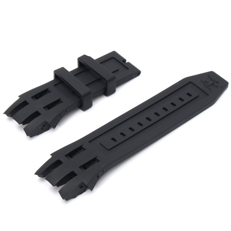 Black Replacement Soft Silicone Rubber Watch Band Strap Kit For Invicta SUBAQUA