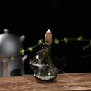Ceramic Backflow Incense Cone Burner Incense Stick Holder Stream Cloud Moon Lotus Pond Fragrant Censer Decor