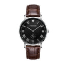 CHEERSME 256 Ultra Thin Dial Design Men Wrist Watch Leather Strap Business Style Quartz Watch