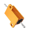 RX24 25W 200R 200RJ Metal Aluminum Case High Power Resistor Golden Metal Shell Case Heatsink Resistance Resistor