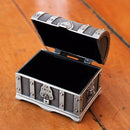 Bronze/Ancient Vintage Small Tin Alloy Pirate Treasure Chest Jewelry Box