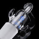 24/29 Glass Vacuum Adapter Air Exhaust Connector Right Angle Bend Two Sides Ears Ground Joint to Hose Connection