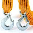 3M 3T Nylon Car Tow Rope Traction with Steel Hook Emergency Car Tool with Phosphor Strip