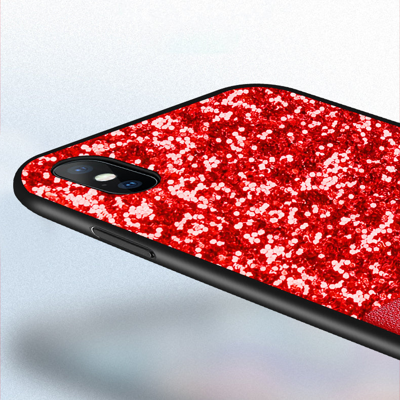 DZGOGO Diamond Bling PU Leather Protective Case for iPhone X