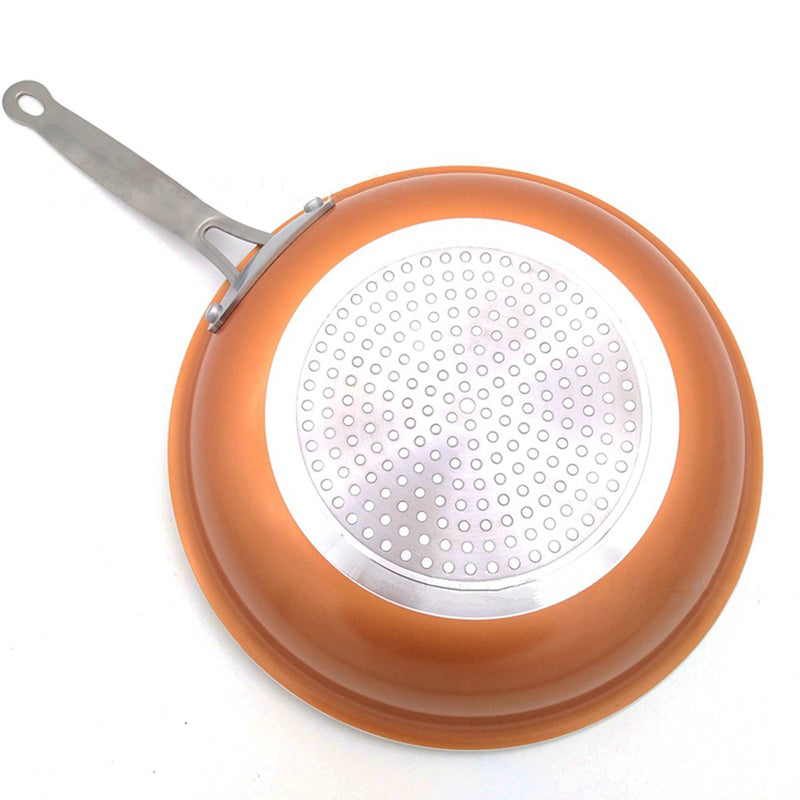 8/10/12 Inch Non Stick Copper Frying Pan Universal For Gas & Induction Cooker