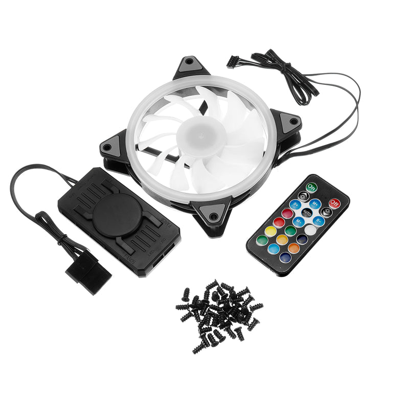 1PC/3PCS/6PCS Set 120mm RGB Backlit Adjustable Cooling Fan with IR Controller Remote Control