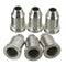 6 x Chrome Guitar String Through Body Ferrule 1/4" String Ferrules for Telecaster