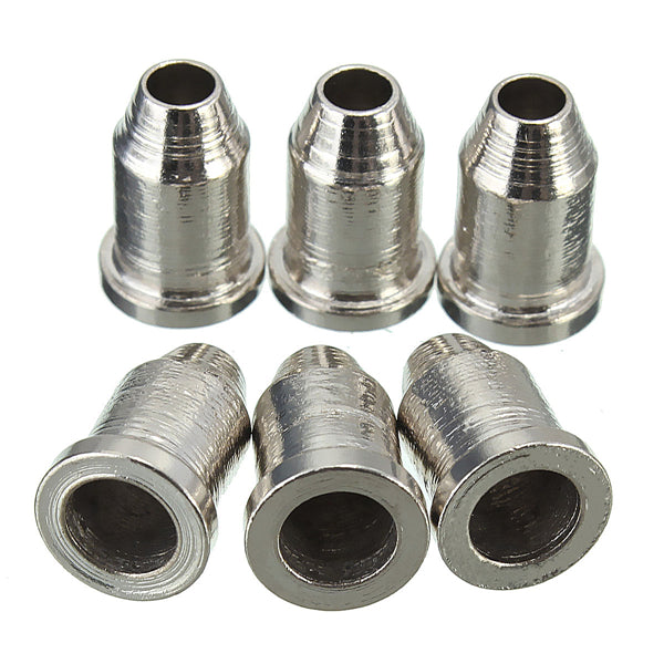 6 x Chrome Guitar String Through Body Ferrule 1/4" String Ferrules for Telecaster