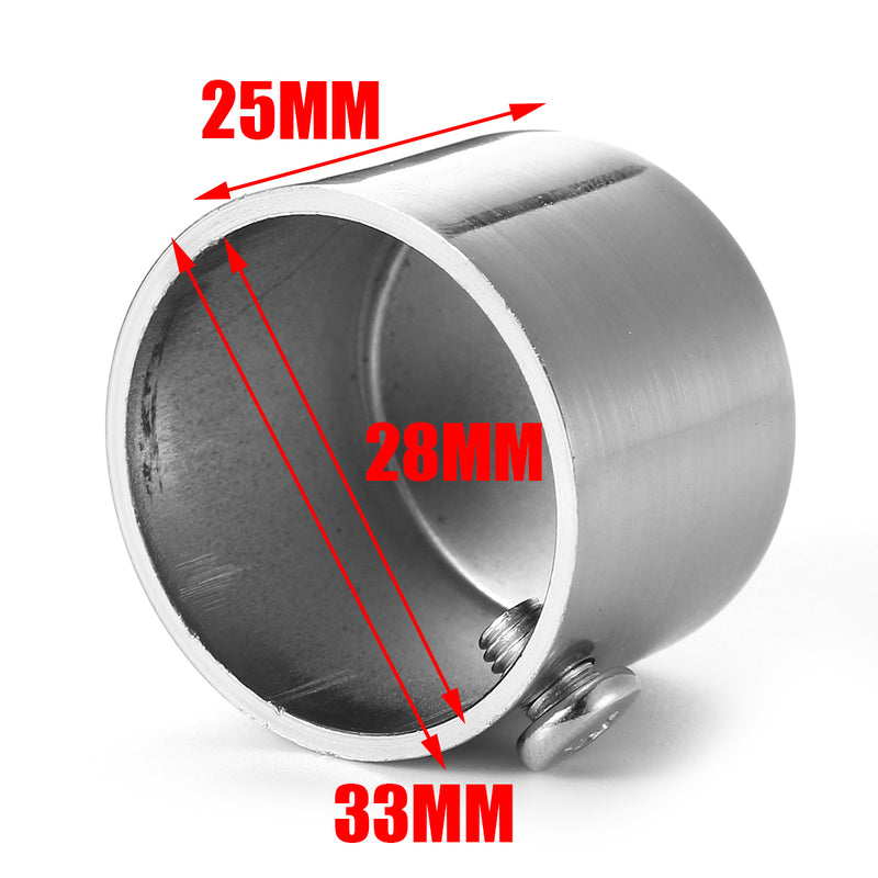 28mm Stainless Steel Window Curtain Rod Pole Finials End Cap